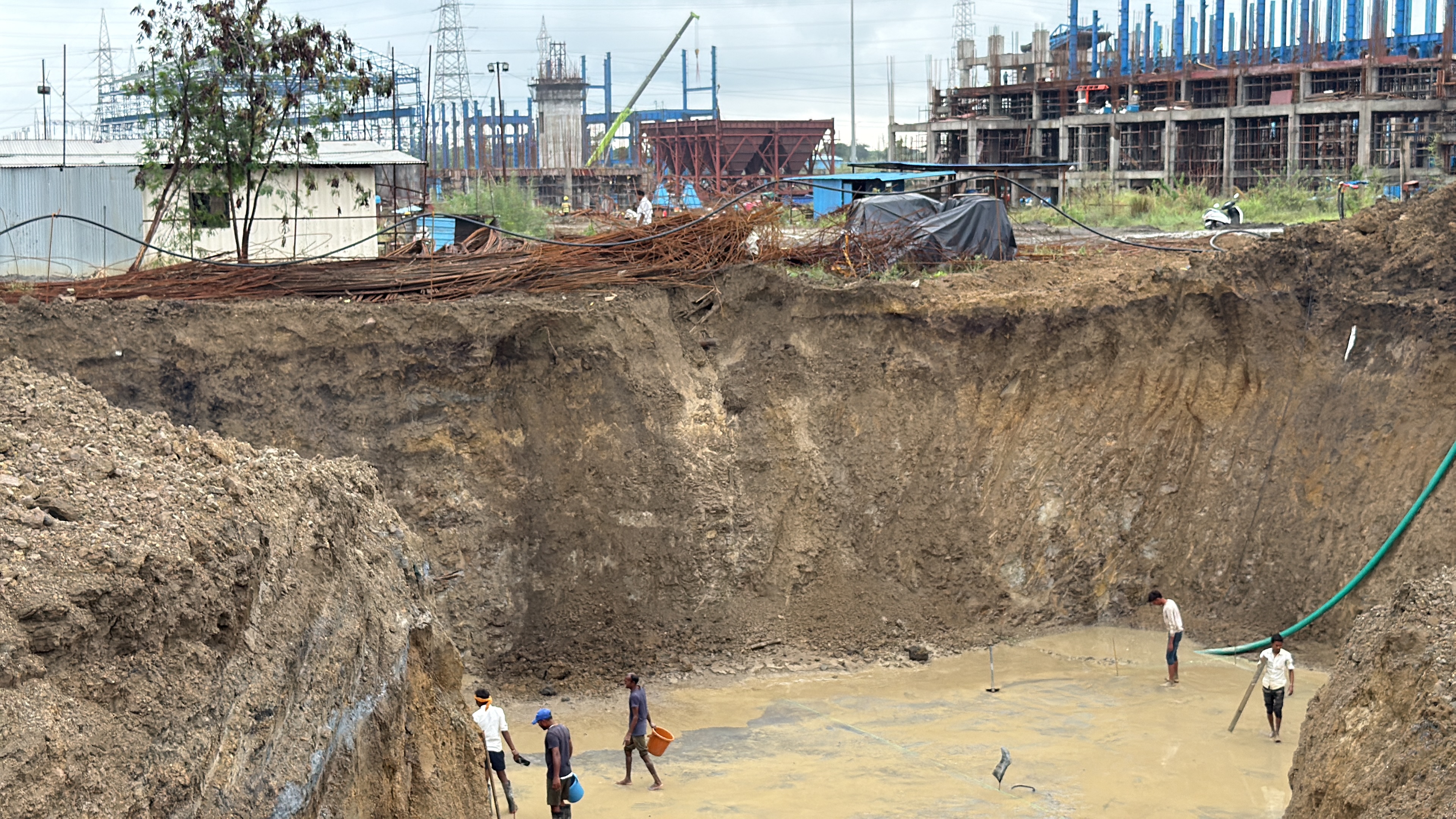 Steel plant excavation