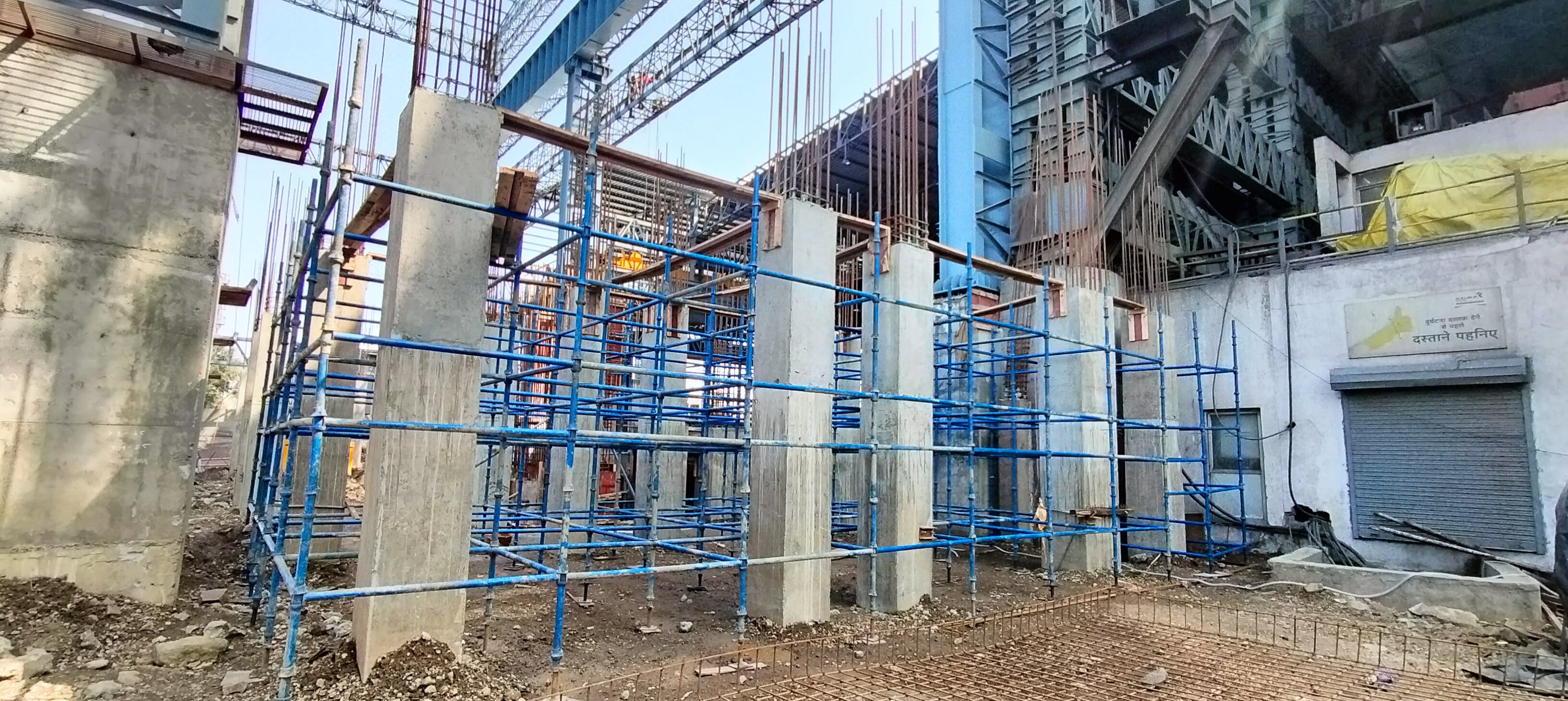 Multi-floor concrete structure under construction